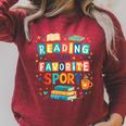 Reading Is My Favorite Sport Colorful Books Readers Teachers Raglan Sleeve Sweatshirt Heather Dust Reading Is My Favorite Sport Colorful Books Readers Teachers Raglan Sleeve Sweatshirt Heather Dust