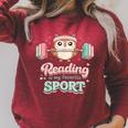 Reading Is My Favorite Sport Cute Owl Book Lover Raglan Sleeve Sweatshirt Heather Dust Reading Is My Favorite Sport Cute Owl Book Lover Raglan Sleeve Sweatshirt Heather Dust