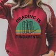 Reading Is Fundamental For Teacher Nerdy Book Lover Raglan Sleeve Sweatshirt Heather Dust Reading Is Fundamental For Teacher Nerdy Book Lover Raglan Sleeve Sweatshirt Heather Dust