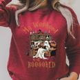 Reading Ghost Halloween Library Weekend Book Lovers Women Premium Tri-Blend Raglan Sleeve Sweatshirt Heather Dust