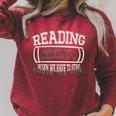 Reading Gives Us I Reading Libraries And Book Lovers Raglan Sleeve Sweatshirt Heather Dust
