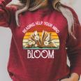 Reading Helps Your Mind Bloom Book Reading Book Lover Raglan Sleeve Sweatshirt Heather Dust