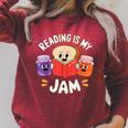 Reading Is My Jam Bookworm Book Librarian Raglan Sleeve Sweatshirt Heather Dust Reading Is My Jam Bookworm Book Librarian Raglan Sleeve Sweatshirt Heather Dust