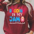 Reading Is My Jam I Love To Read Books Boy Girl Raglan Sleeve Sweatshirt Heather Dust Reading Is My Jam I Love To Read Books Boy Girl Raglan Sleeve Sweatshirt Heather Dust