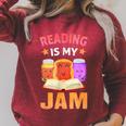 Reading Is My Jam I Love To Read Books Raglan Sleeve Sweatshirt Heather Dust Reading Is My Jam I Love To Read Books Raglan Sleeve Sweatshirt Heather Dust