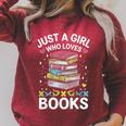 Reading Just A Girl Who Loves Books Raglan Sleeve Sweatshirt Heather Dust