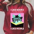 Reading Kitty I Like Books Raglan Sleeve Sweatshirt Heather Dust Reading Kitty I Like Books Raglan Sleeve Sweatshirt Heather Dust