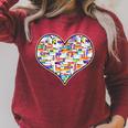 Reading Library Books Lover Heart Librarian Awesome Cute Raglan Sleeve Sweatshirt Heather Dust