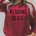 Reading Is Lit English Teacher Book Lovers Raglan Sleeve Sweatshirt Heather Dust Reading Is Lit English Teacher Book Lovers Raglan Sleeve Sweatshirt Heather Dust