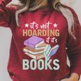 Reading Nerd Its Not Hoarding If Its Books Hoarding Raglan Sleeve Sweatshirt Heather Dust