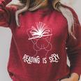 Reading Is The New Sexy For Book Lovers Raglan Sleeve Sweatshirt Heather Dust Reading Is The New Sexy For Book Lovers Raglan Sleeve Sweatshirt Heather Dust