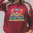 Reading Powers Imagination Book Nerd Reading Raglan Sleeve Sweatshirt Heather Dust Reading Powers Imagination Book Nerd Reading Raglan Sleeve Sweatshirt Heather Dust