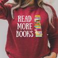 Reading Reader Read More Books Librarian Literature Teacher Raglan Sleeve Sweatshirt Heather Dust