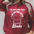 Reading Shirts Women Bookworm Blind Dates Book Lover Raglan Sleeve Sweatshirt Heather Dust