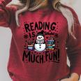 Reading Is Snow Much Fun Winter Bookworm Loves Reading Book Raglan Sleeve Sweatshirt Heather Dust Reading Is Snow Much Fun Winter Bookworm Loves Reading Book Raglan Sleeve Sweatshirt Heather Dust