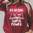 Reading Is My Super Power Books Reading Raglan Sleeve Sweatshirt Heather Dust Reading Is My Super Power Books Reading Raglan Sleeve Sweatshirt Heather Dust