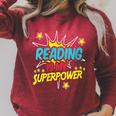 Reading Is My Superpower Book Nerds & Geeks Raglan Sleeve Sweatshirt Heather Dust Reading Is My Superpower Book Nerds & Geeks Raglan Sleeve Sweatshirt Heather Dust
