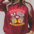 Reading Is A Ticket To Adventure Book Library Themed Raglan Sleeve Sweatshirt Heather Dust Reading Is A Ticket To Adventure Book Library Themed Raglan Sleeve Sweatshirt Heather Dust