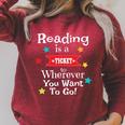 Reading Is a Ticket To Wherever Fun Book Read Library Raglan Sleeve Sweatshirt Heather Dust Reading Is a Ticket To Wherever Fun Book Read Library Raglan Sleeve Sweatshirt Heather Dust