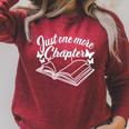 Reading Women Girls Book Lover Just One More Chapter Raglan Sleeve Sweatshirt Heather Dust