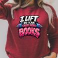 Reading Workout Lift So I Can Carry More Books Reader Raglan Sleeve Sweatshirt Heather Dust