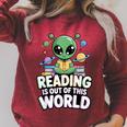 Reading Is Out Of This World Space Book Lover Bookworm Raglan Sleeve Sweatshirt Heather Dust Reading Is Out Of This World Space Book Lover Bookworm Raglan Sleeve Sweatshirt Heather Dust