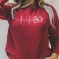 Reading Worm Novel Author Heartbeat Heartfreqence Books Raglan Sleeve Sweatshirt Heather Dust