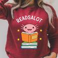 Readsalot Axolotl Reading Kids Book Lover Librarian Premium Tri-Blend Raglan Sleeve Sweatshirt Heather Dust Readsalot Axolotl Reading Kids Book Lover Librarian Premium Tri-Blend Raglan Sleeve Sweatshirt Heather Dust