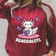 Readsalotl Axolotl Kawaii Anime Book Lover Reading Raglan Sleeve Sweatshirt Heather Dust Readsalotl Axolotl Kawaii Anime Book Lover Reading Raglan Sleeve Sweatshirt Heather Dust