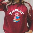 Readsalotl Axolotl Reading a Book Bookworm Raglan Sleeve Sweatshirt Heather Dust Readsalotl Axolotl Reading a Book Bookworm Raglan Sleeve Sweatshirt Heather Dust