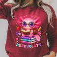 Readsolotl Axolotl Reading Book Lover Teacher Kids Raglan Sleeve Sweatshirt Heather Dust Readsolotl Axolotl Reading Book Lover Teacher Kids Raglan Sleeve Sweatshirt Heather Dust