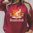 Readsolotl Book Lover & Axolotl Raglan Sleeve Sweatshirt Heather Dust