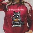 I Require Books Raccoon Bibliophile Literary Raglan Sleeve Sweatshirt Heather Dust I Require Books Raccoon Bibliophile Literary Raglan Sleeve Sweatshirt Heather Dust