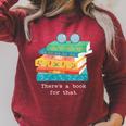 There's A Book For That Geek Trendy Nerdy Raglan Sleeve Sweatshirt Heather Dust