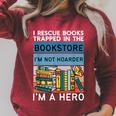 I Rescue Books And Trapped In The Bookstore Retro Bookreader Raglan Sleeve Sweatshirt Heather Dust