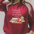 Retired But Forever A Teacher At Heart Vintage Books & Apple Raglan Sleeve Sweatshirt Heather Dust Retired But Forever A Teacher At Heart Vintage Books & Apple Raglan Sleeve Sweatshirt Heather Dust