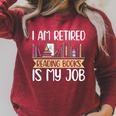 I Am Retired Reading Books Is My Job Raglan Sleeve Sweatshirt Heather Dust I Am Retired Reading Books Is My Job Raglan Sleeve Sweatshirt Heather Dust
