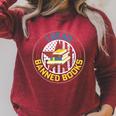 Retro American Flag I Read Banned Books Women Men Raglan Sleeve Sweatshirt Heather Dust Retro American Flag I Read Banned Books Women Men Raglan Sleeve Sweatshirt Heather Dust