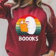 Retro Book Ghost Reading Halloween Teacher Men Women Raglan Sleeve Sweatshirt Heather Dust Retro Book Ghost Reading Halloween Teacher Men Women Raglan Sleeve Sweatshirt Heather Dust