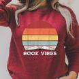 Retro Book Vibes Rainbow For Reading Lovers Vintage Raglan Sleeve Sweatshirt Heather Dust Retro Book Vibes Rainbow For Reading Lovers Vintage Raglan Sleeve Sweatshirt Heather Dust