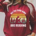 Retro All The Cool Kids Are Reading Book Shirt Vintage Raglan Sleeve Sweatshirt Heather Dust Retro All The Cool Kids Are Reading Book Shirt Vintage Raglan Sleeve Sweatshirt Heather Dust