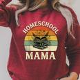 Retro Floral Homeschool Mama Wildflower Book Stack Aesthetic Raglan Sleeve Sweatshirt Heather Dust