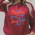 Retro Tired Moms Club Bookish Homebody Book Club Mom Women Raglan Sleeve Sweatshirt Heather Dust