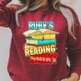 Ruby's Reading Shirt Personalized Book Reading Raglan Sleeve Sweatshirt Heather Dust Ruby's Reading Shirt Personalized Book Reading Raglan Sleeve Sweatshirt Heather Dust
