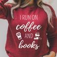 I Run On Coffee And Books Cool Quote For Bookworms Raglan Sleeve Sweatshirt Heather Dust I Run On Coffee And Books Cool Quote For Bookworms Raglan Sleeve Sweatshirt Heather Dust