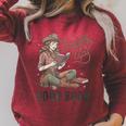 Saddle Up With A Good Book Western Reading Raglan Sleeve Sweatshirt Heather Dust