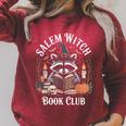 Salem Witch Book Club Raccoon Halloween Raglan Sleeve Sweatshirt Heather Dust Salem Witch Book Club Raccoon Halloween Raglan Sleeve Sweatshirt Heather Dust