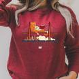 San Francisco Big Cat Reading Book Golden Gate Bridge Raglan Sleeve Sweatshirt Heather Dust San Francisco Big Cat Reading Book Golden Gate Bridge Raglan Sleeve Sweatshirt Heather Dust