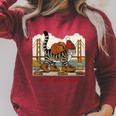 San Francisco Cat Tshirt Golden Gates Bridge Reading Books Raglan Sleeve Sweatshirt Heather Dust San Francisco Cat Tshirt Golden Gates Bridge Reading Books Raglan Sleeve Sweatshirt Heather Dust