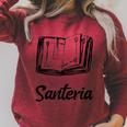 Santeria Bruja Book Raglan Sleeve Sweatshirt Heather Dust